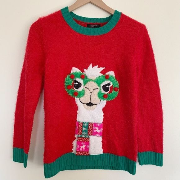 It's Our Time Sweaters - Llama Christmas Crewneck Sweater